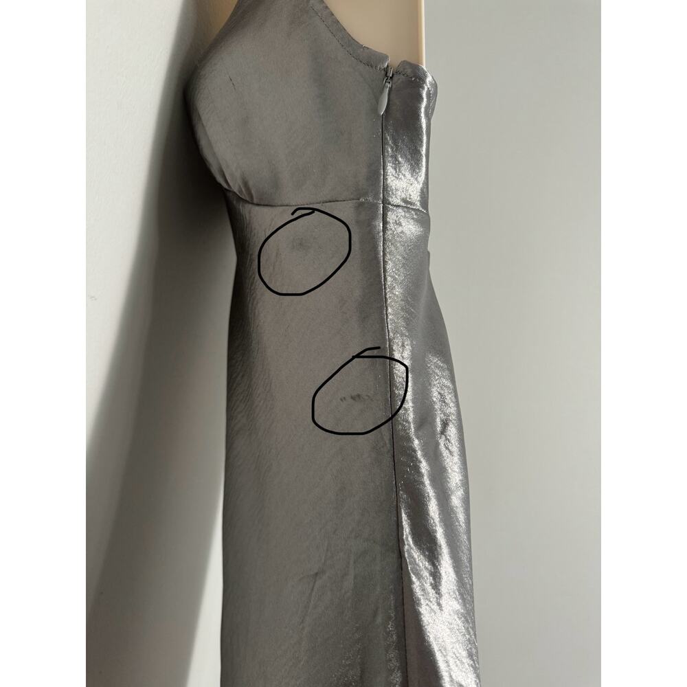 NWT Madewell The Layton Midi Slip Dress in Metallic Recycled‎ Satin Size 2 - Picture 15 of 16